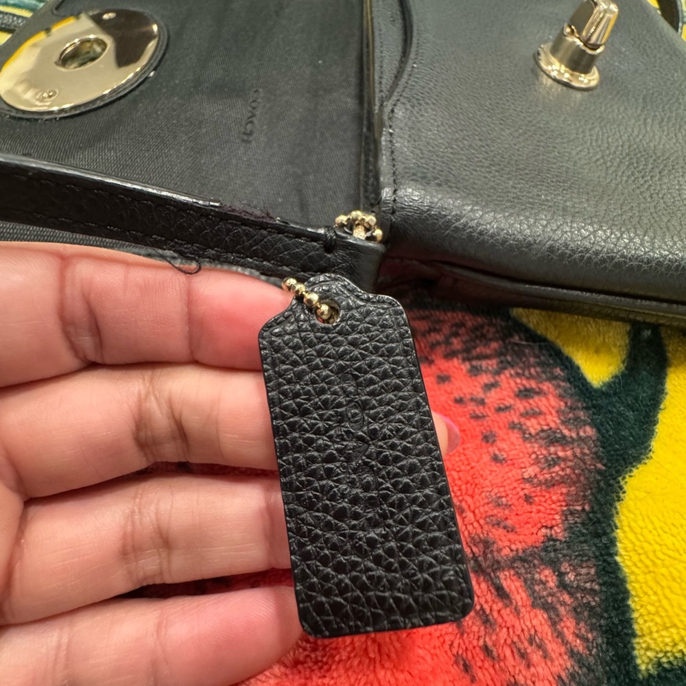 COACH Black Leather Crossbody Bag - Picture 8 of 16